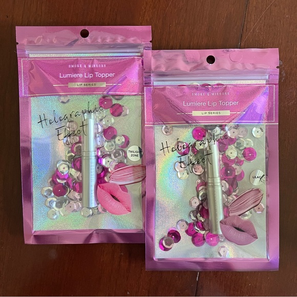 SMOKE & MIRRORS Lumiere Shimmer Lip Toppers Lipstick Set of 12 - 2 colors - Picture 4 of 4